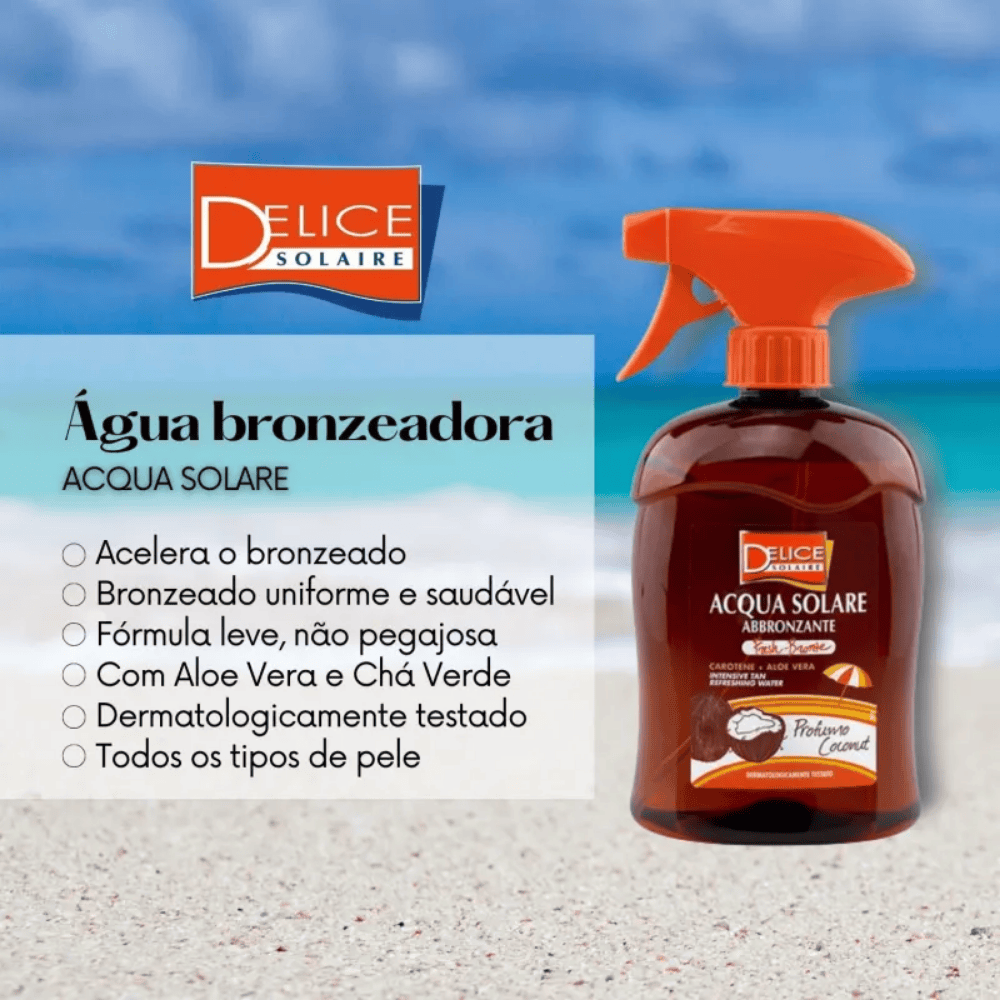 Delice Solaire Bronzeador Coconut - Agua Bronzeadora 500ml 500ml 2
