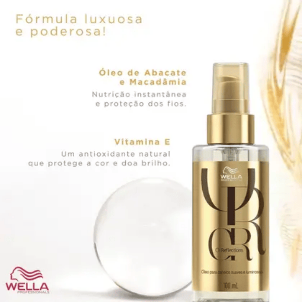 Kit Wella Oil Reflections Shampoo 1L e Oleo Capilar 100ml ÚNICO 3