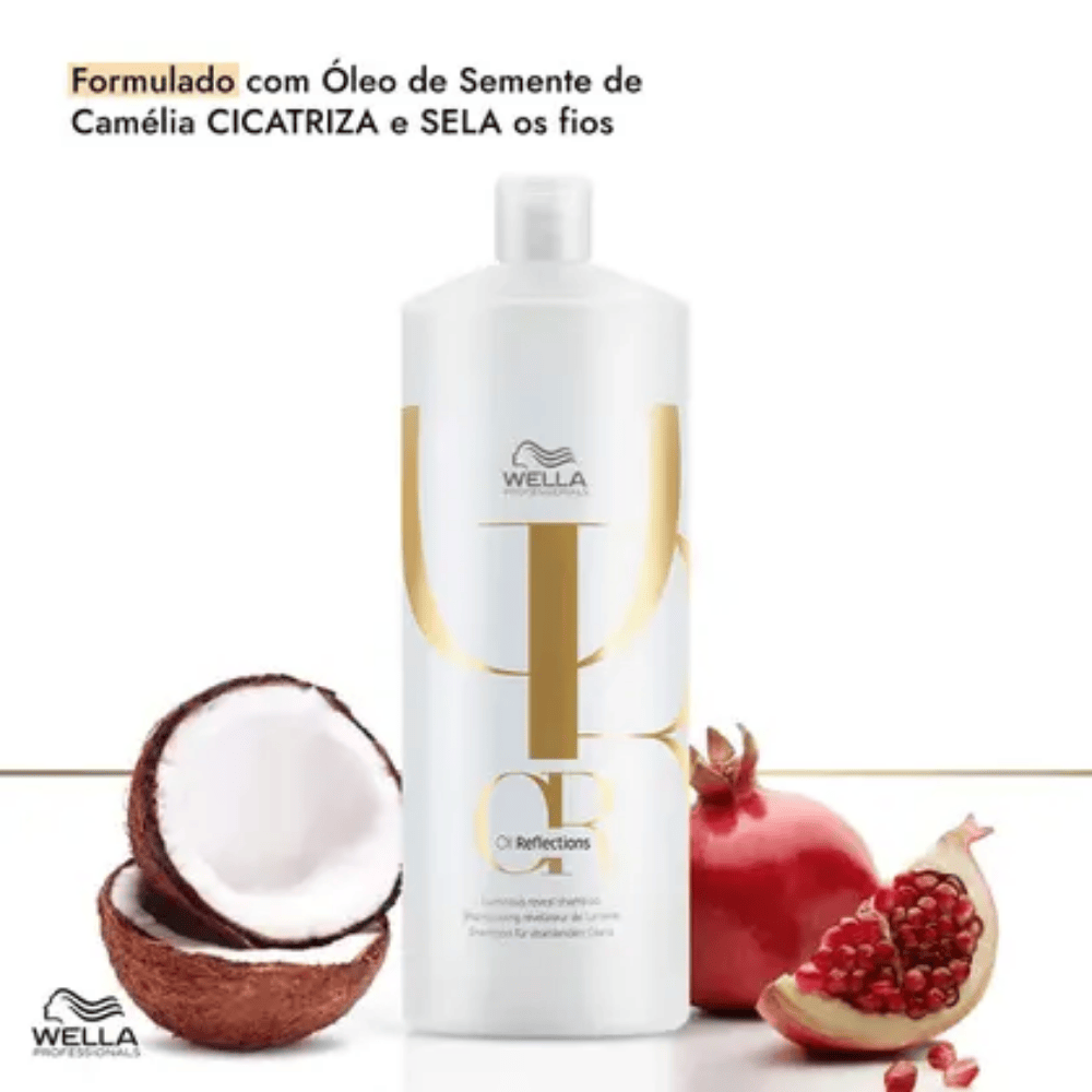 Kit Wella Oil Reflections Shampoo 1L e Condicionador 200ml ÚNICO 4