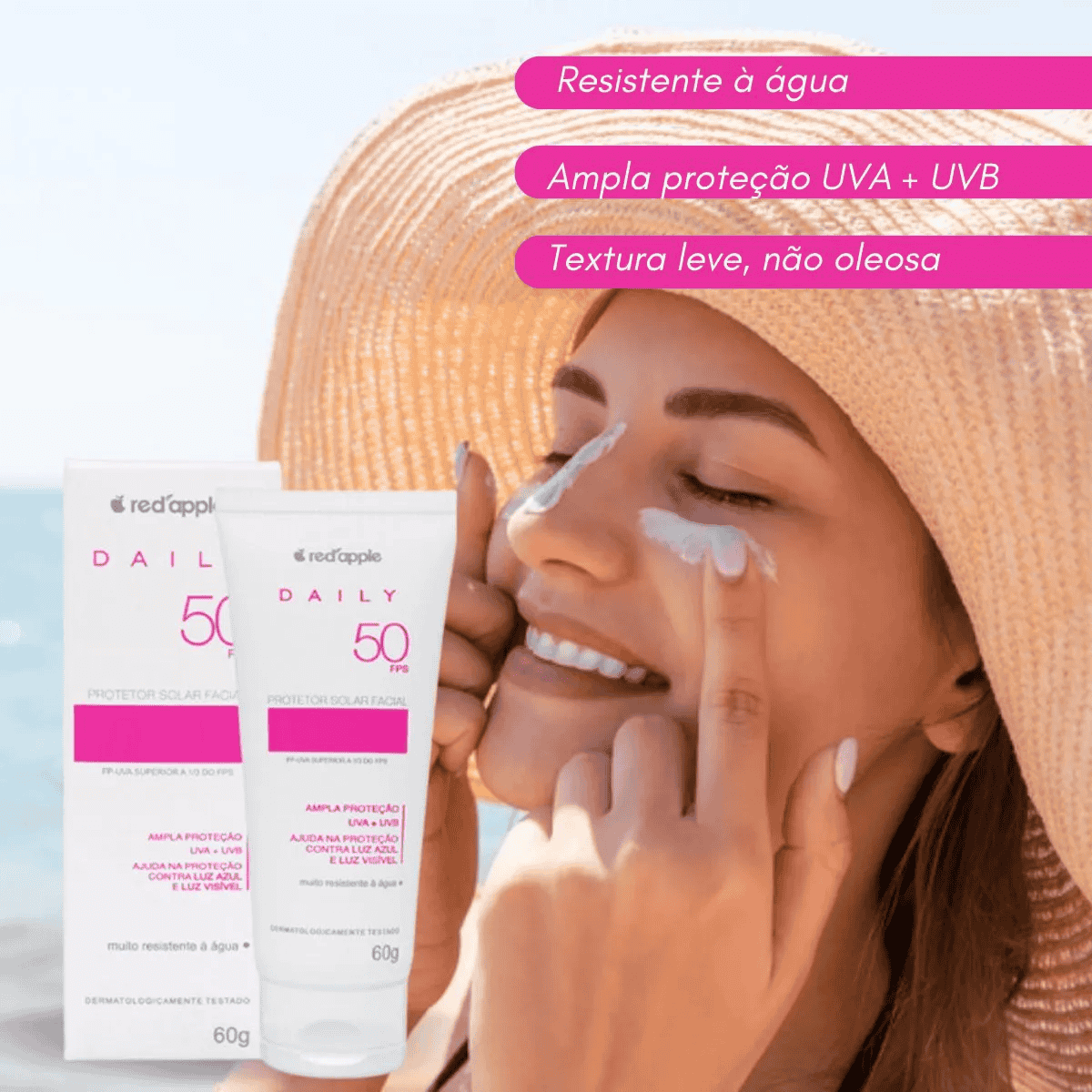 Red Apple Protetor Facial Daily FPS 50 60g 60g 3