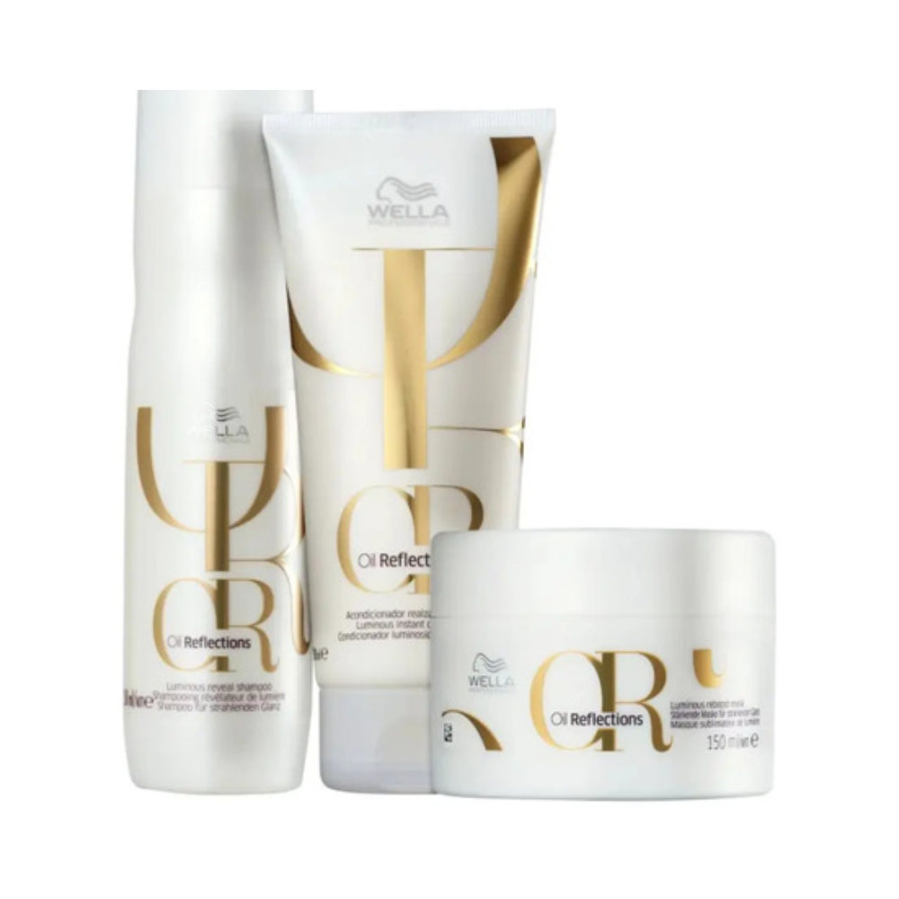 Wella Oil Reflections -Kit Shampoo 250 ml Condicionador 200ml e Mascara 150ml ÚNICO 1