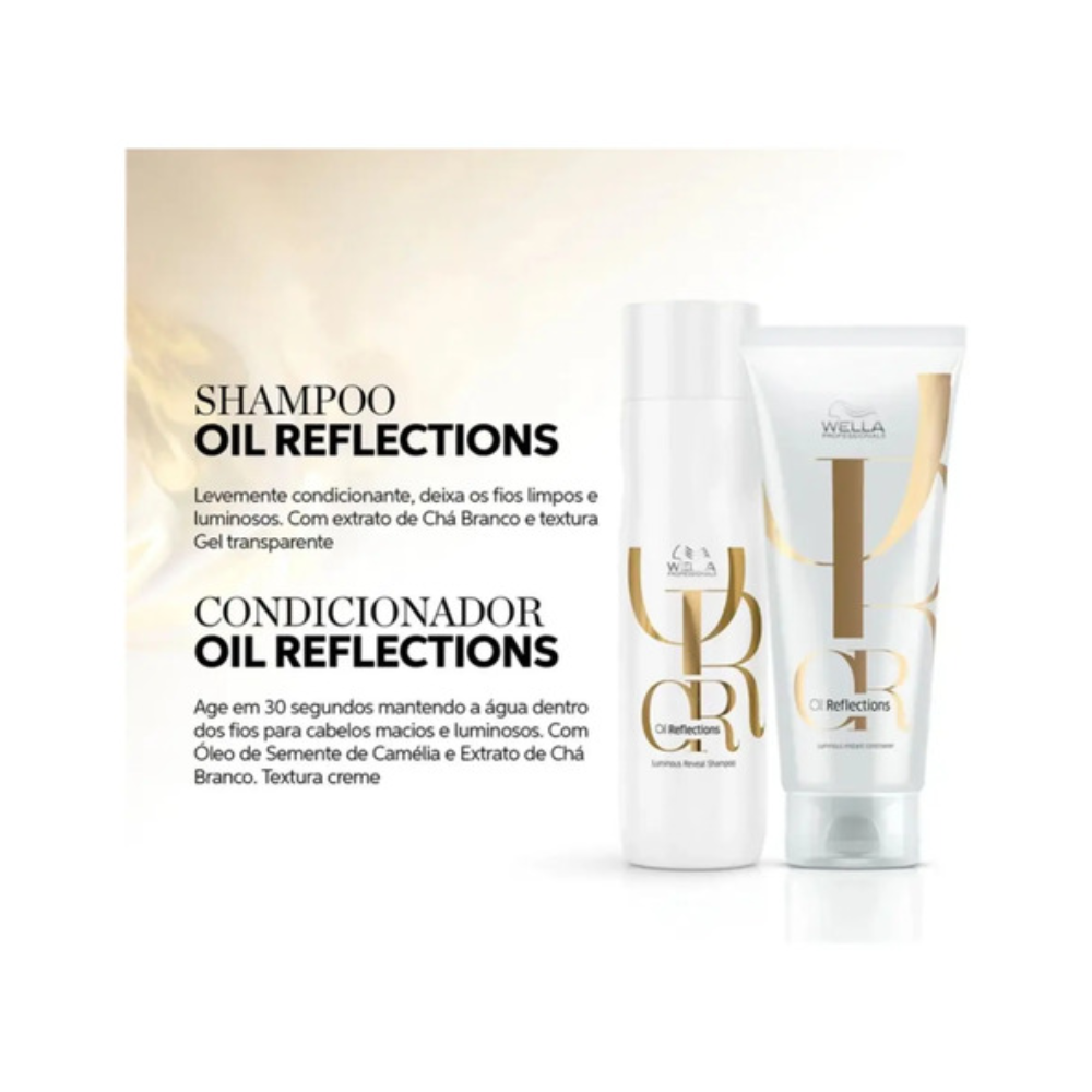 Wella Oil Reflections -Kit Shampoo 250 ml Condicionador 200ml e Mascara 150ml ÚNICO 5