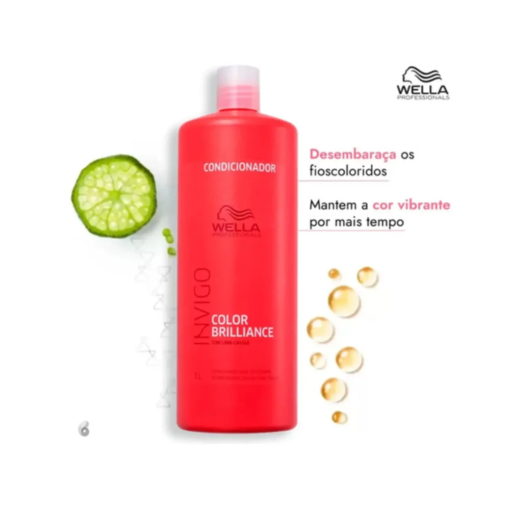Wella Kit Color Brilliance Shampoo e Condicionador 1 Litro = Mascara de 500ml ÚNICO 4