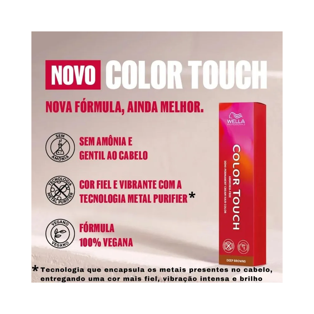 Wella Color Touch Pure Naturals 2/0 Preto - 60 G Pure Naturals 2/0 Preto 3