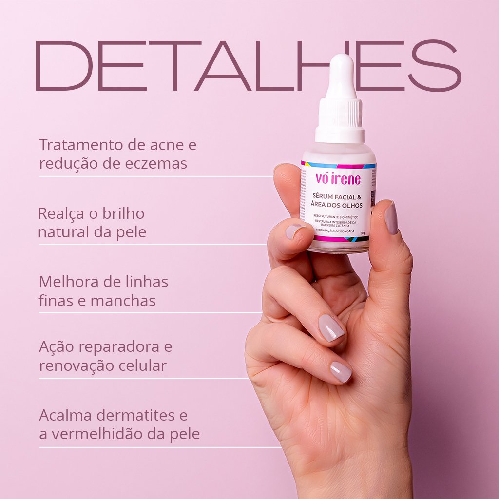 Serum Facial e Area dos Olhos Vo Irene 30g 30g 3