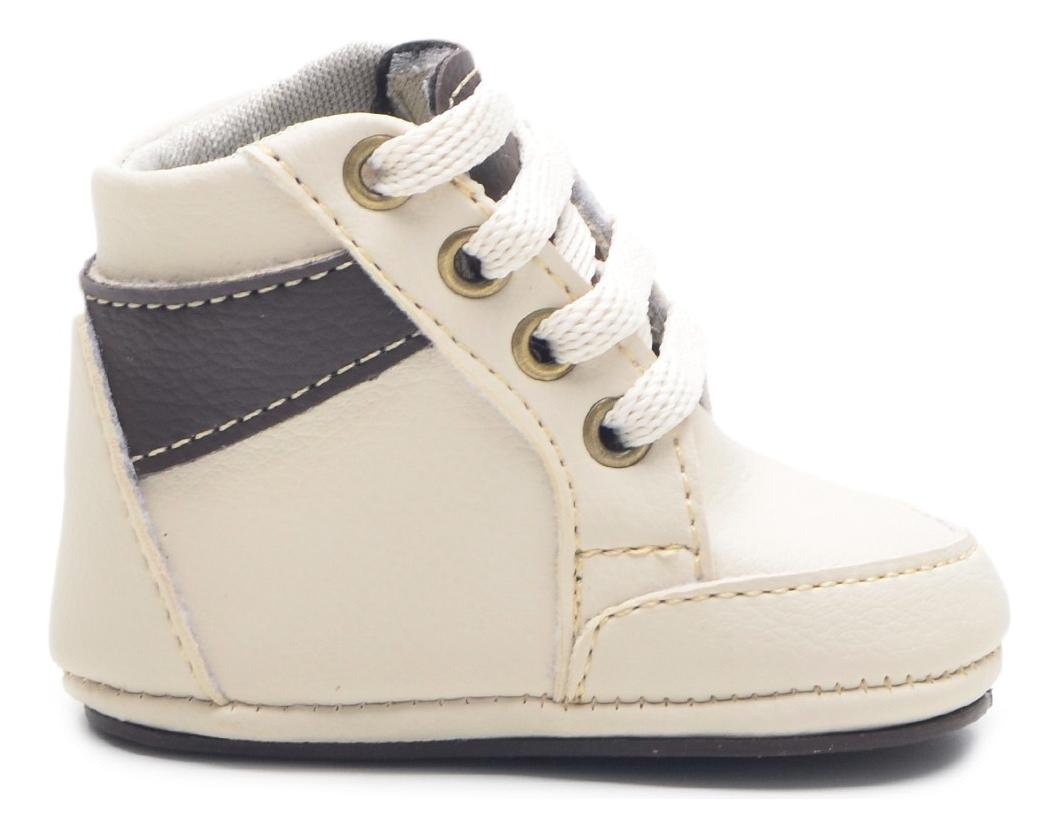 Tenis Infantil Cano Alto Bebe Cadarco Casual Conforto Off White 2