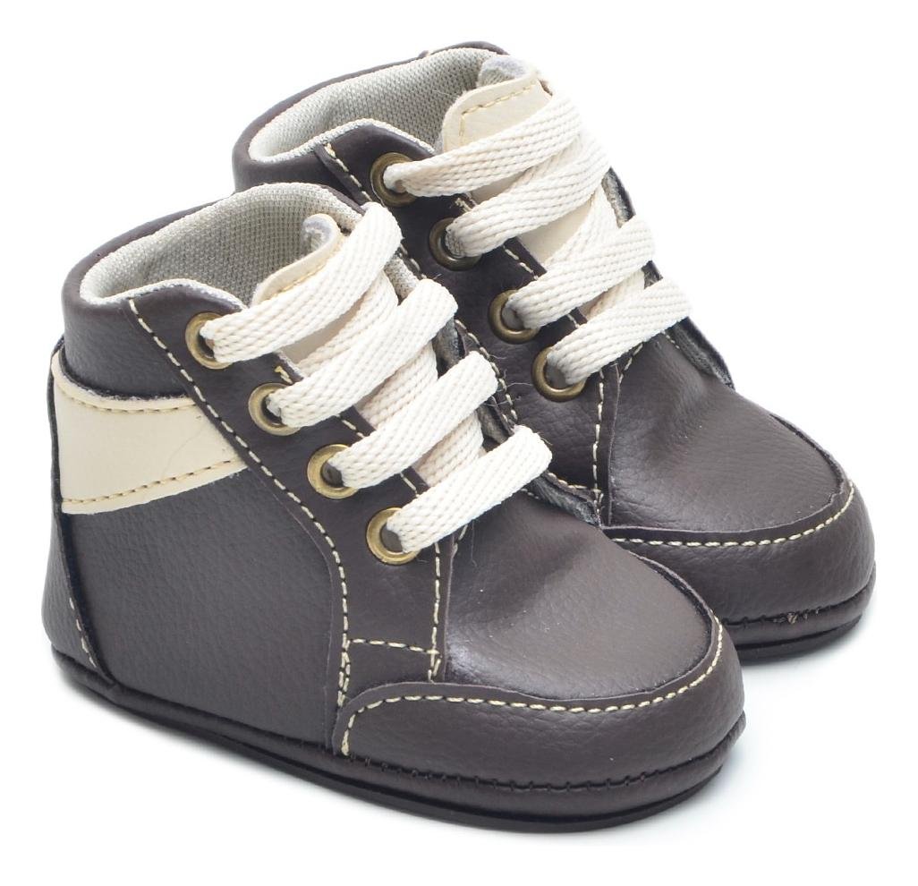 Tenis Infantil Cano Alto Bebe Cadarco Estilo Conforto