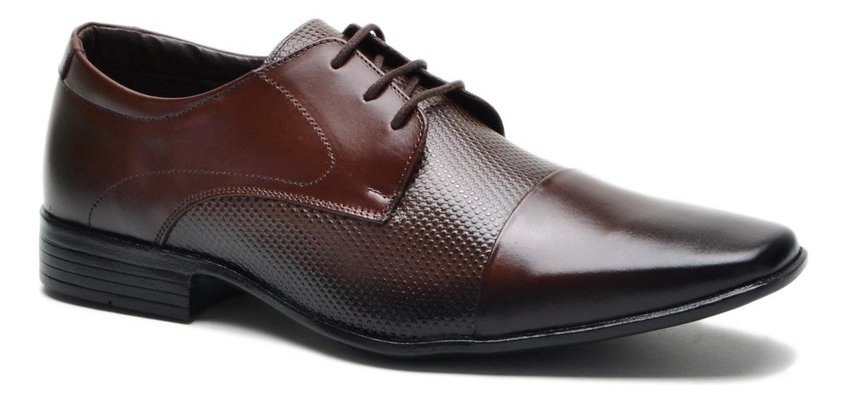 Sapato Social Masculino Couro Cadarco Solado Conforto