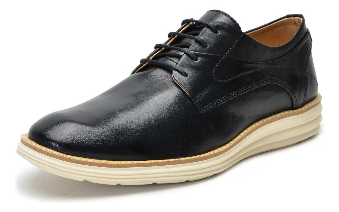 Sapato Masculino Casual Couro Solado Leve Conforto