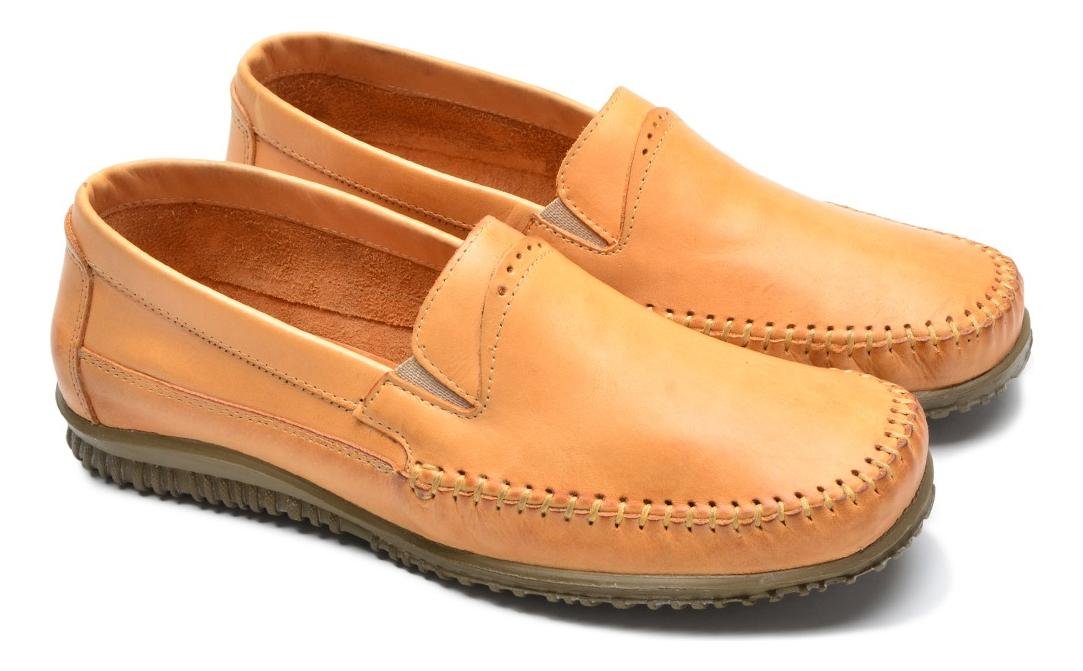 Sapatilha Mocassim Masculino Couro Confortavel Casual