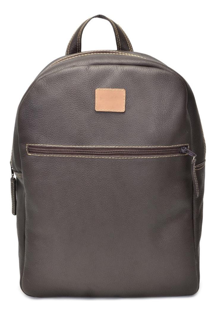 Mochila Reforcada Couro com Compartimento para Notebook Casual