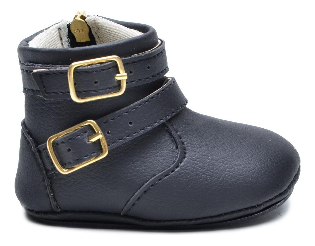 Botinha Infantil Bebe Lisa Fivelas Conforto