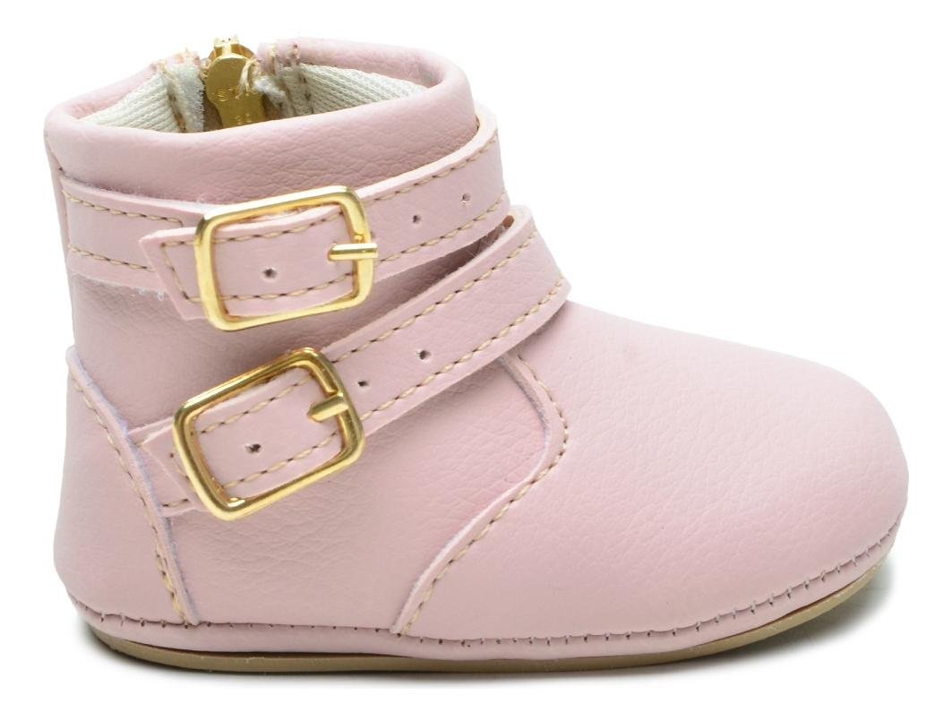 Botinha Infantil Bebe Lisa Fivelas Conforto