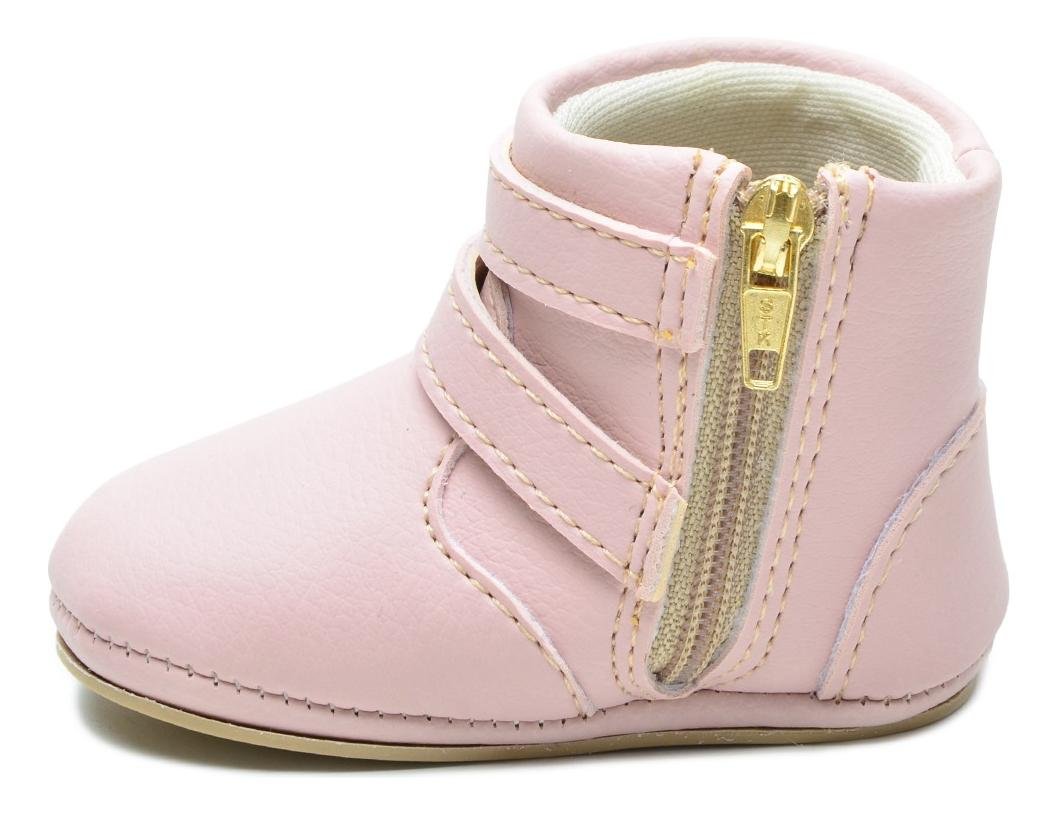 Botinha Infantil Bebe Lisa Fivelas Conforto Rosa 2