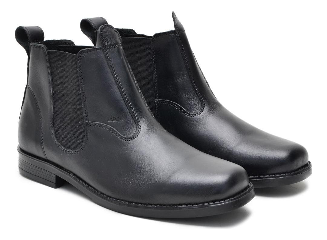 Coturno Masculino Couro Chelsea Boot Cano Curto Confortavel Classico