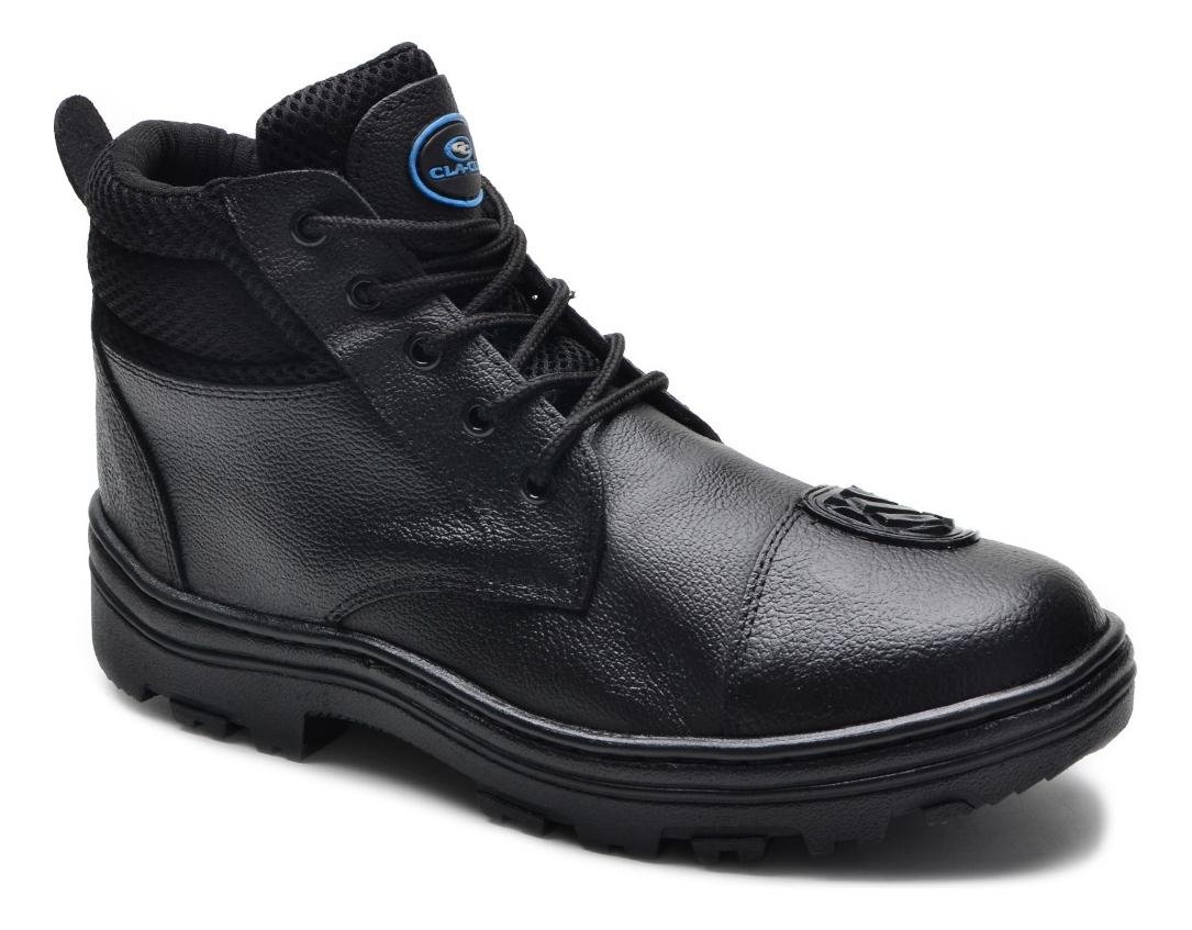 Coturno Unissex Motociclista Couro Pedaleira Solado em Borracha Conforto Preto 2