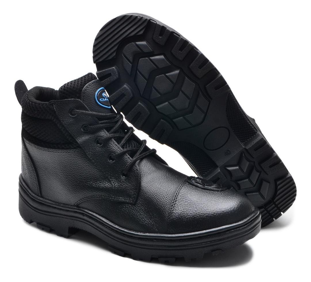 Coturno Unissex Motociclista Couro Pedaleira Solado em Borracha Conforto Preto 4