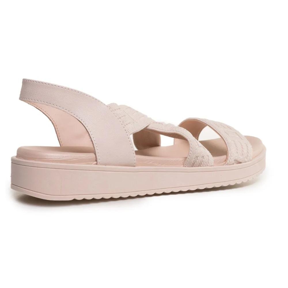 Sandália Bebecê Anabela Tiras Feminina Branco Off 5