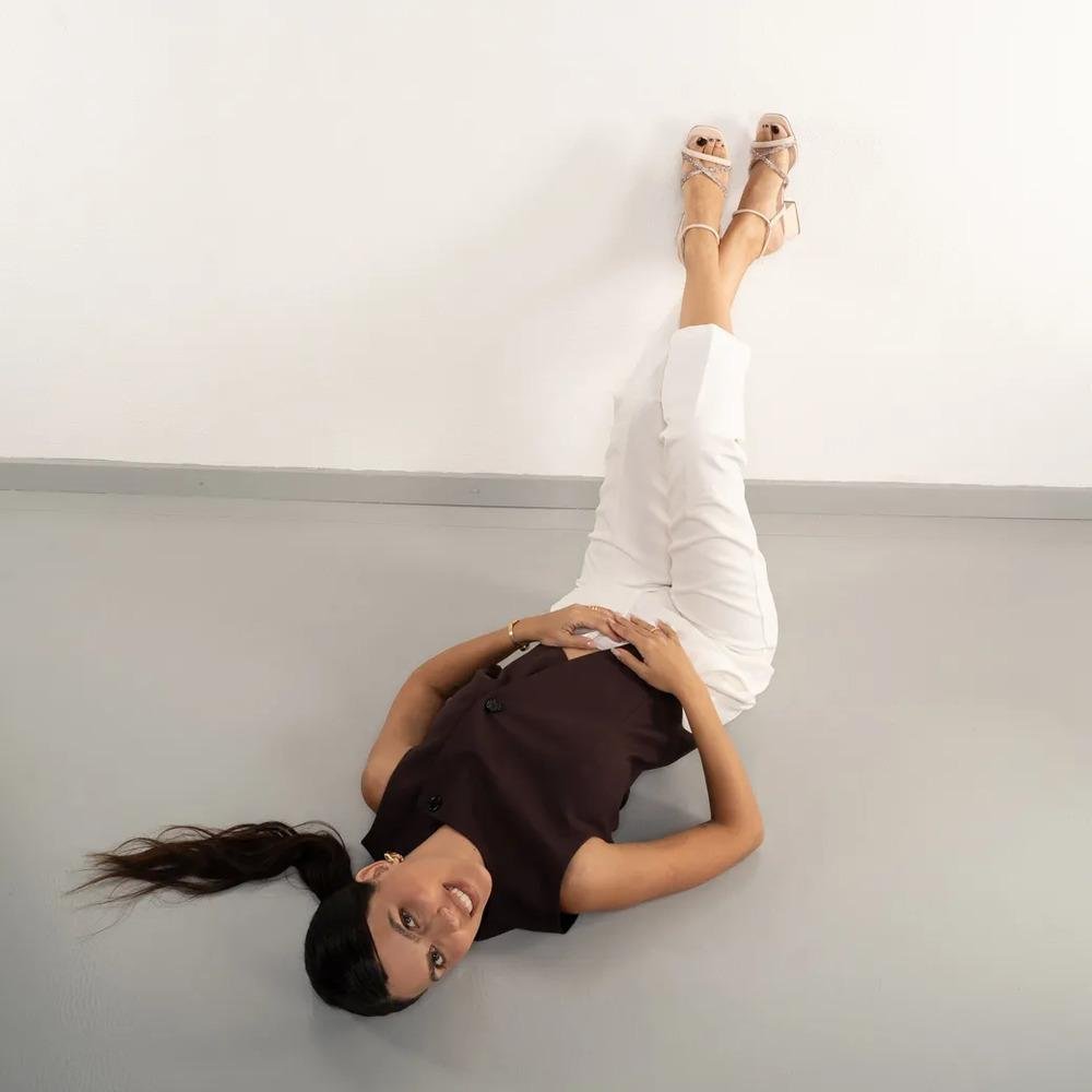 Sandália Bebecê Salto Bloco Tiras Feminina Branco Off 8