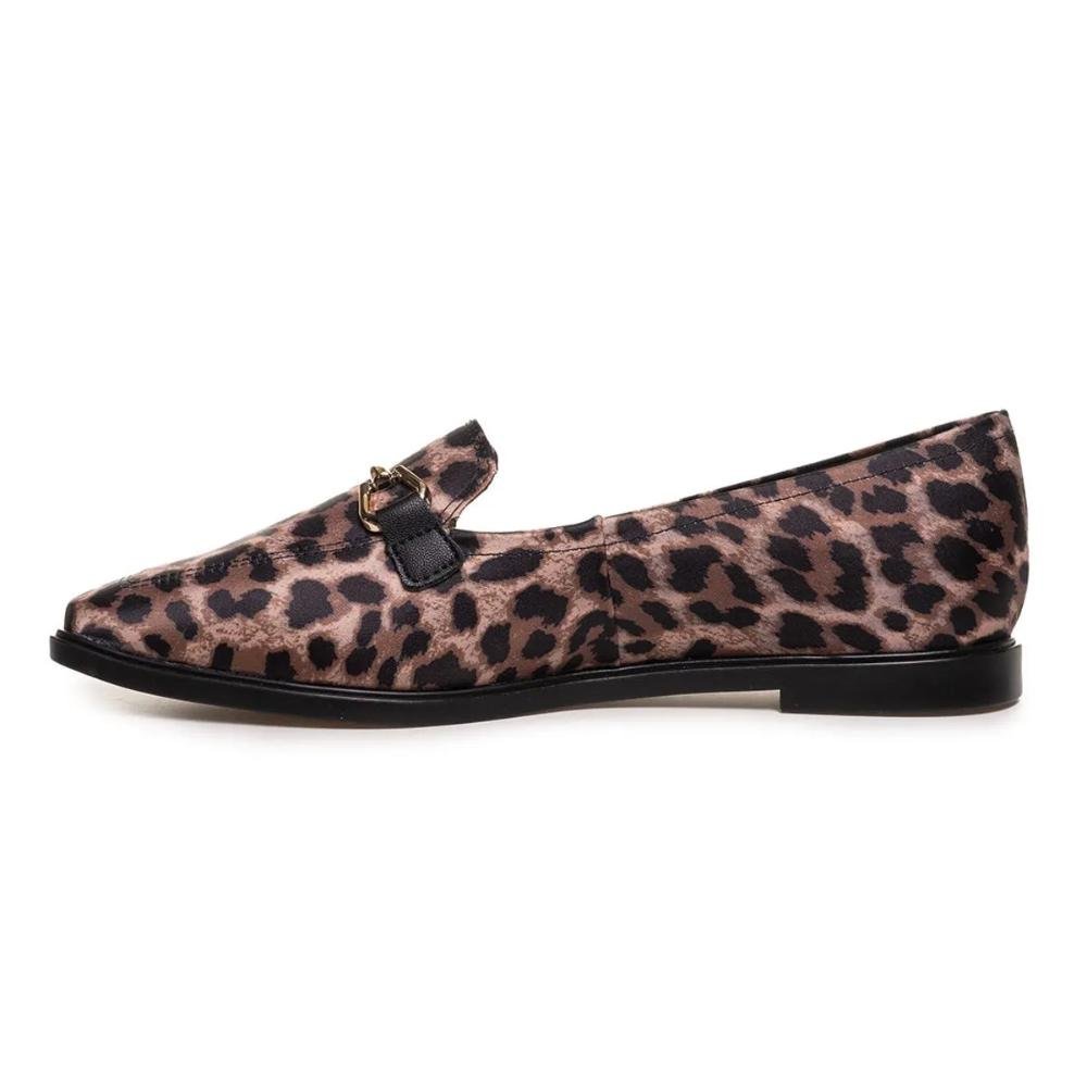 Sapato Mocassim Bebecê Estampado Feminino Onça 2
