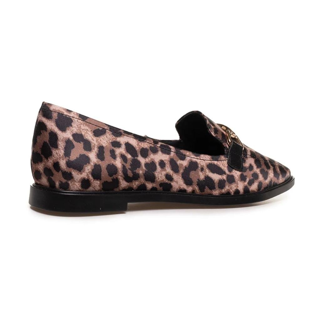 Sapato Mocassim Bebecê Estampado Feminino Onça 6