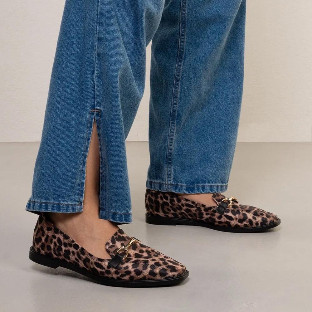 Sapato Mocassim Bebecê Estampado Feminino Onça 8
