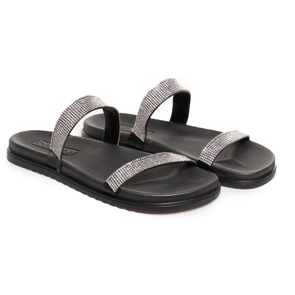 Tamanco Beira Rio Strass Feminino Preto 2