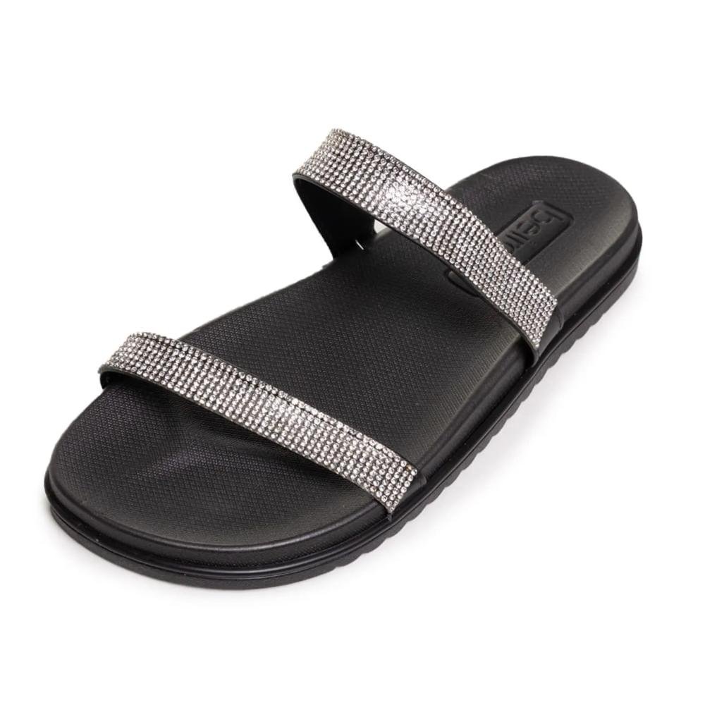 Tamanco Beira Rio Strass Feminino Preto 4