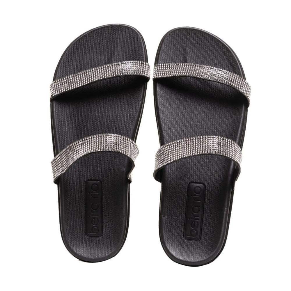 Tamanco Beira Rio Strass Feminino Preto 6