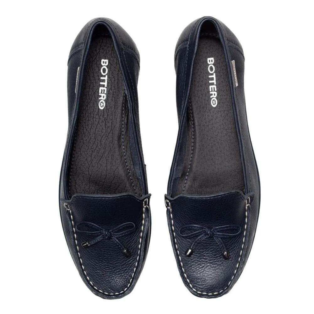 Sapato Mocassim Bottero Couro Feminino Marinho 4