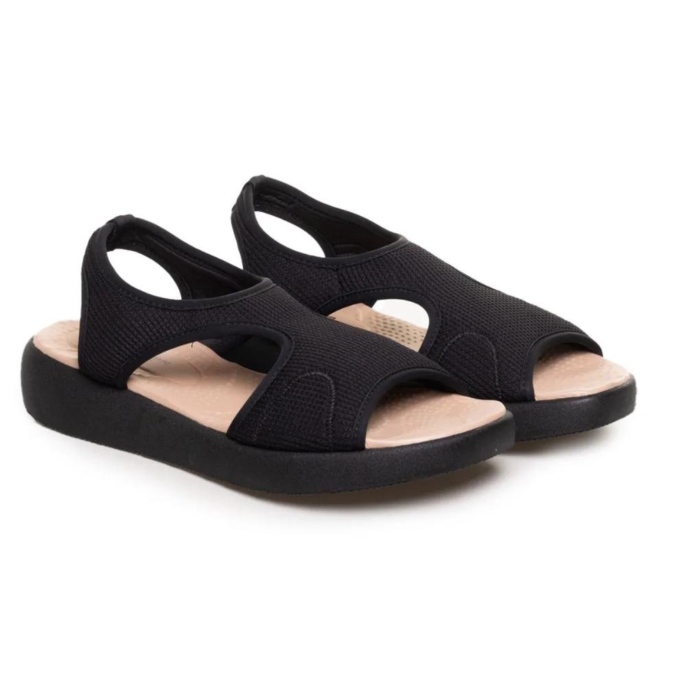 Sandália Comfortflex Ortopédica Feminina Preto 3