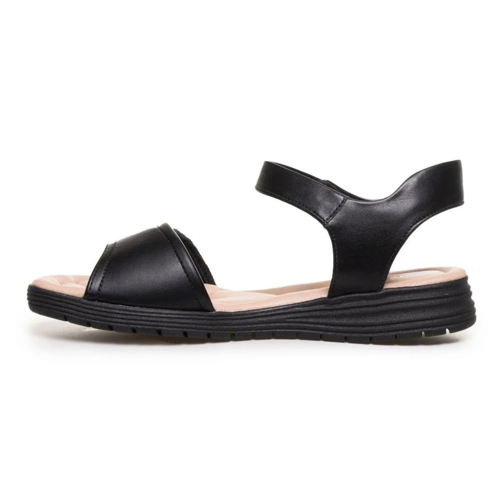 Sandália Comfortflex Velcro Feminina Preto 2