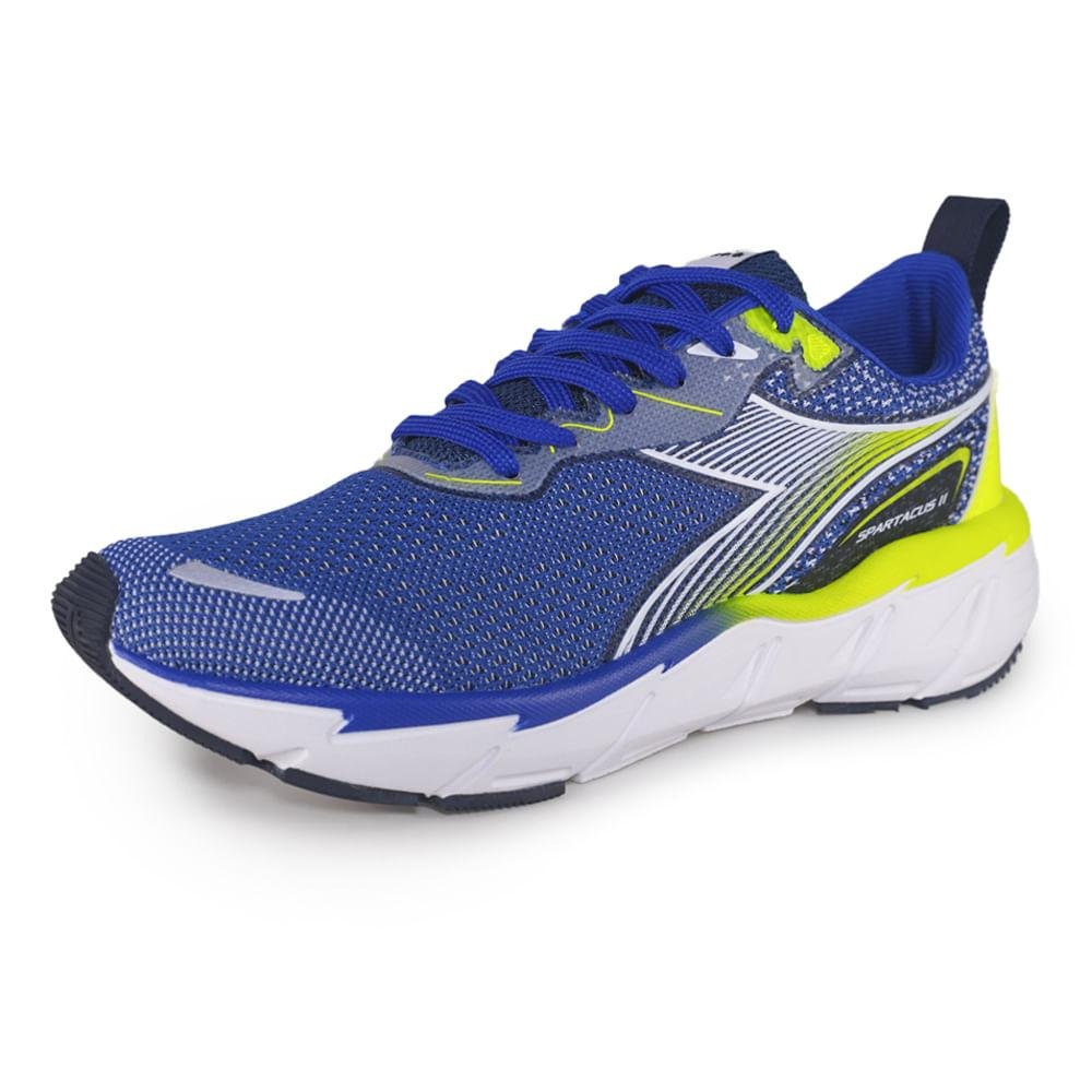 Tênis Diadora Spartacus II Masculino Azul/Amarelo 4