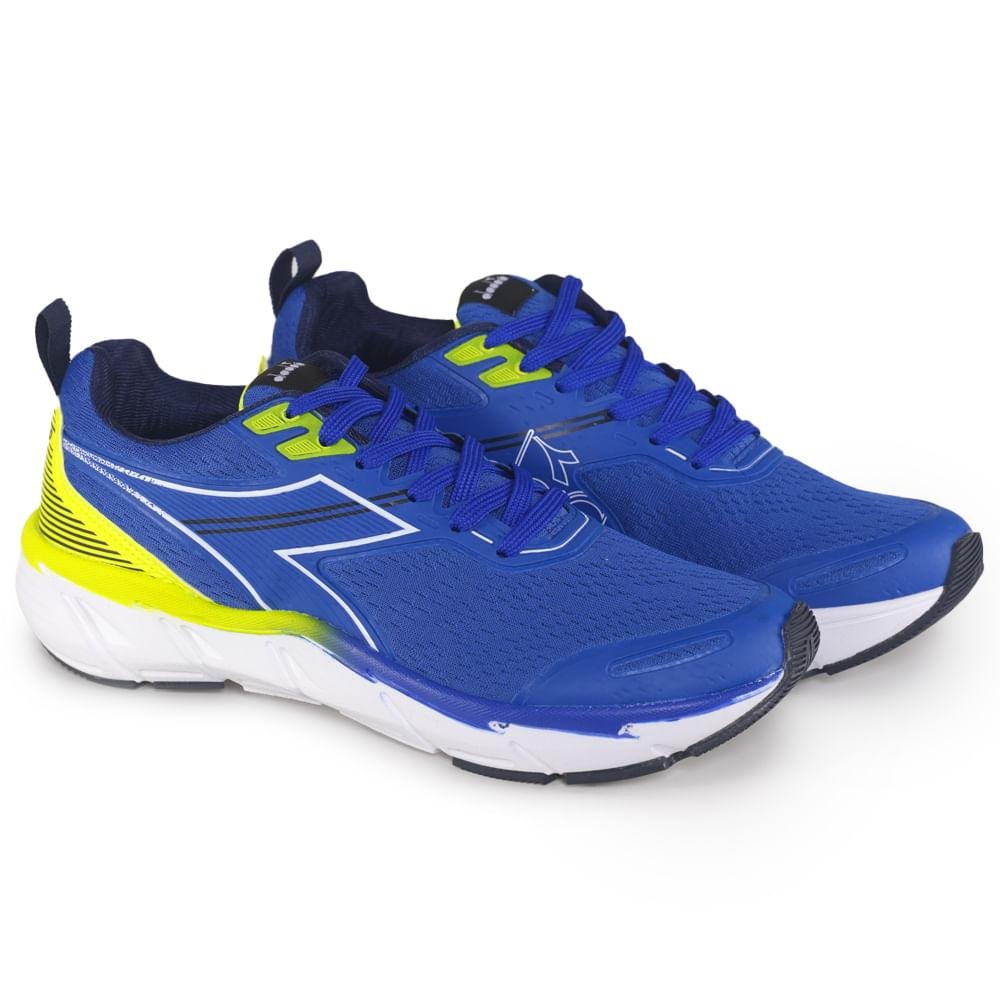 Tênis Diadora Apollo Masculino Azul/Amarelo 3