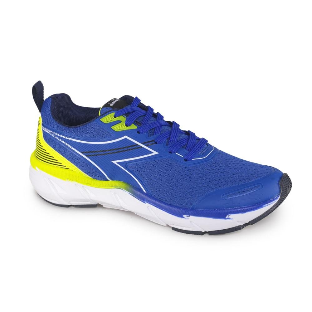 Tênis Diadora Apollo Masculino Azul/Amarelo 4