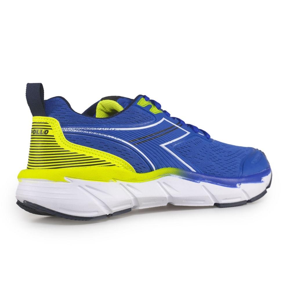 Tênis Diadora Apollo Masculino Azul/Amarelo 6