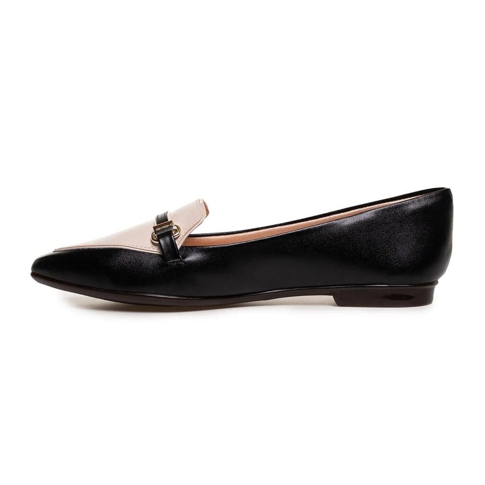 Sapato Mocassim Light Gel Bico Fino Fivela Feminino