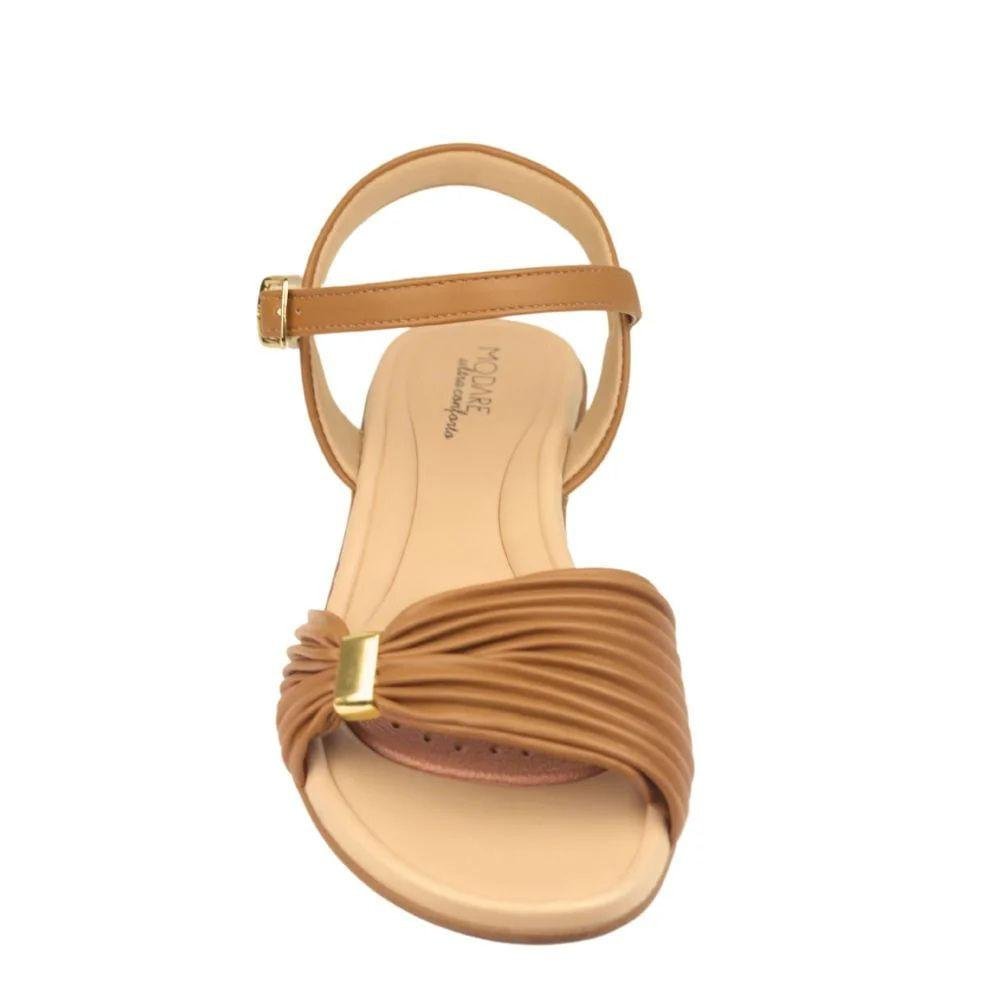 Sandália Modare Fivela Laço Feminina Camel 5