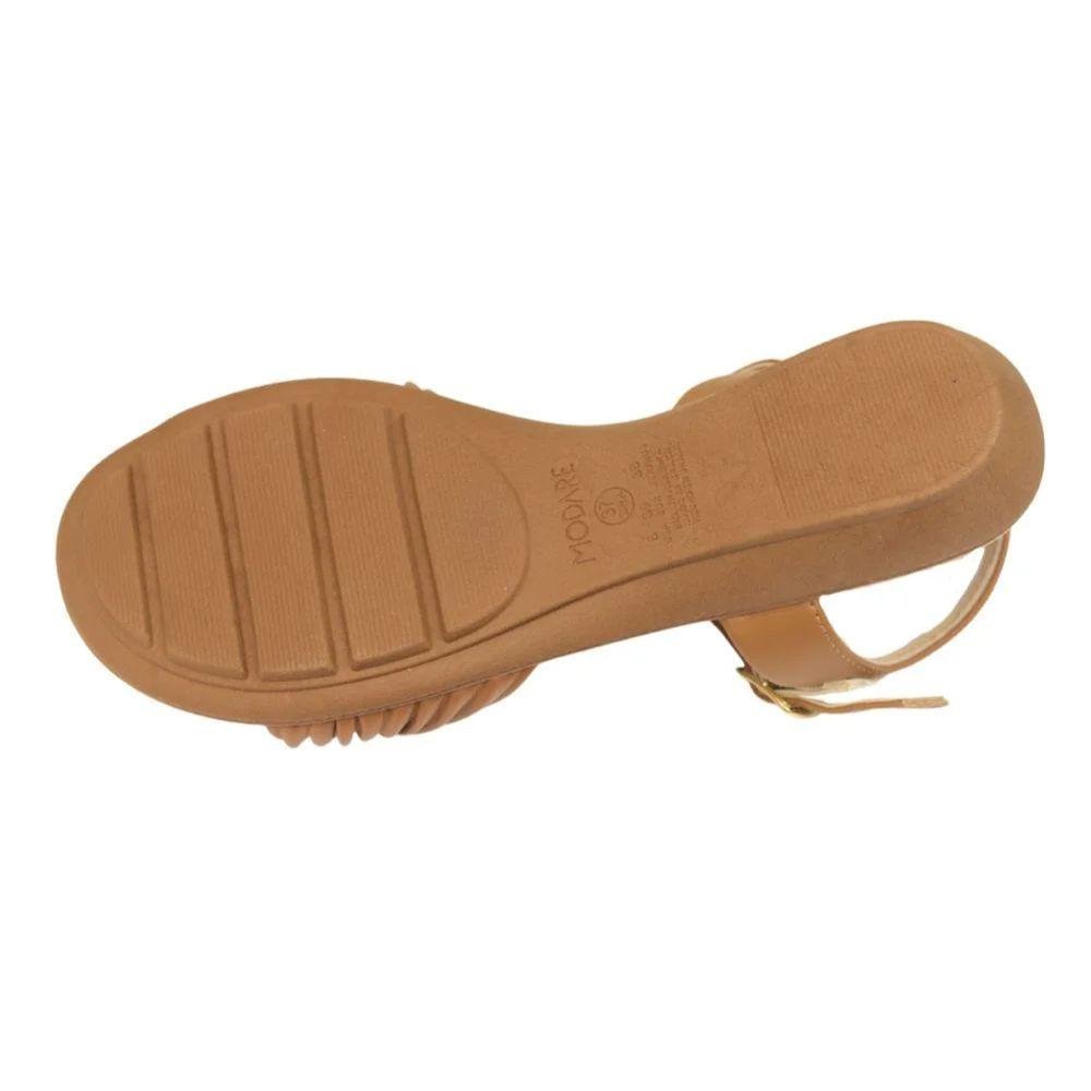 Sandália Modare Fivela Laço Feminina Camel 6
