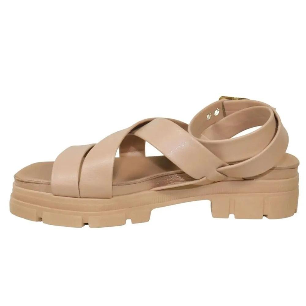 Sandália Moleca Tratorada Amarração Feminina Nude 2