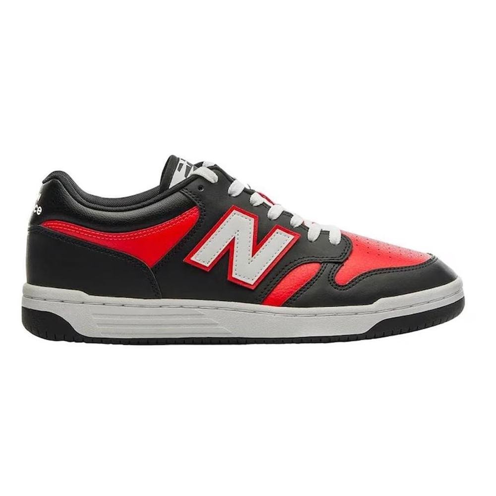 Tênis New Balance 480 Low Masculino Preto/Vermelho