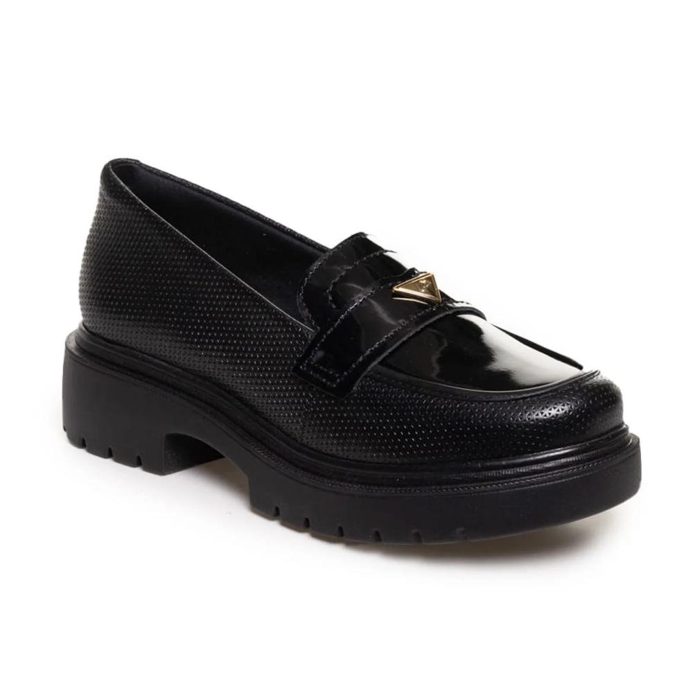 Sapato Mocassim Pegada Verniz Feminino Preto 3
