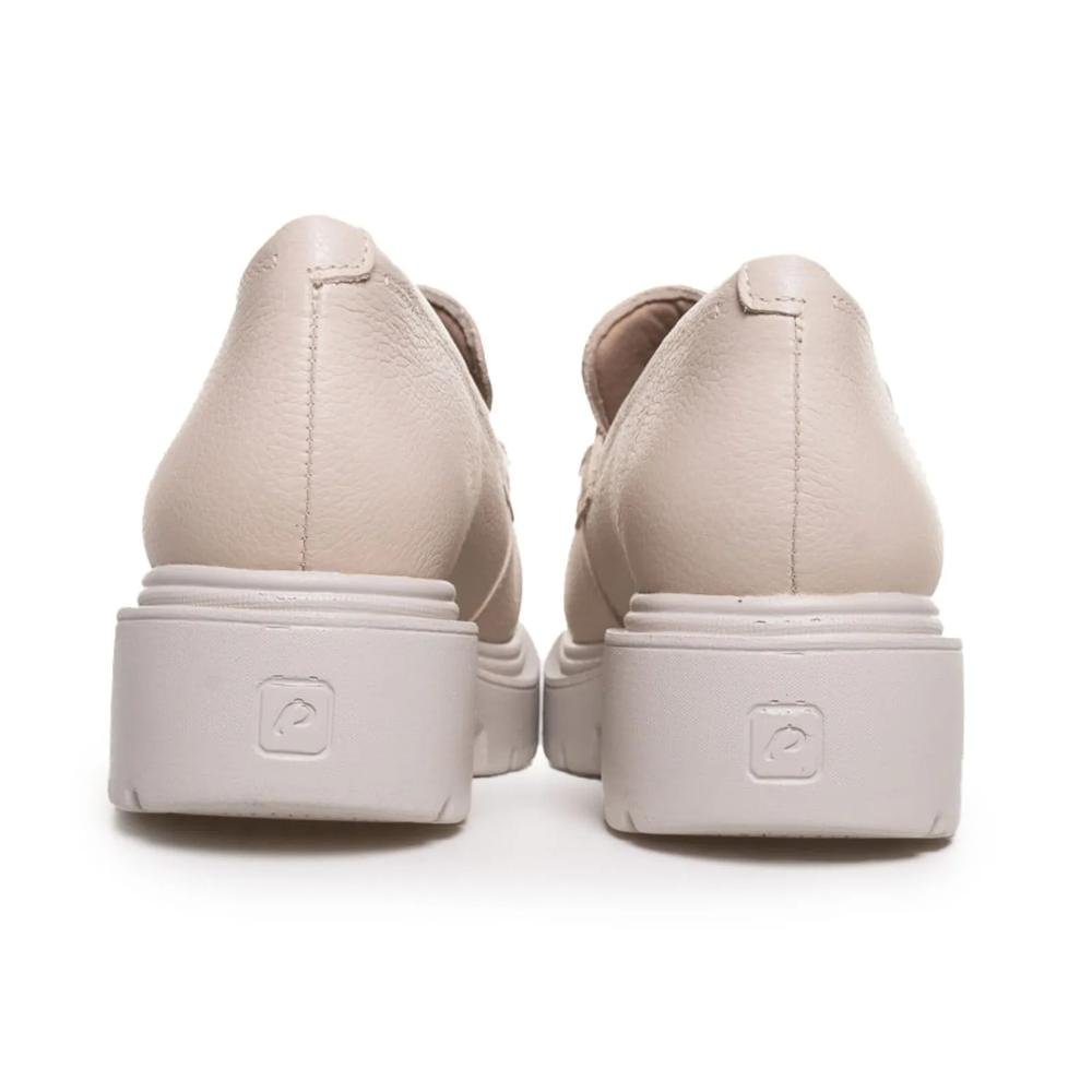 Sapato Mocassim Pegada Fivela Feminino Linho 6