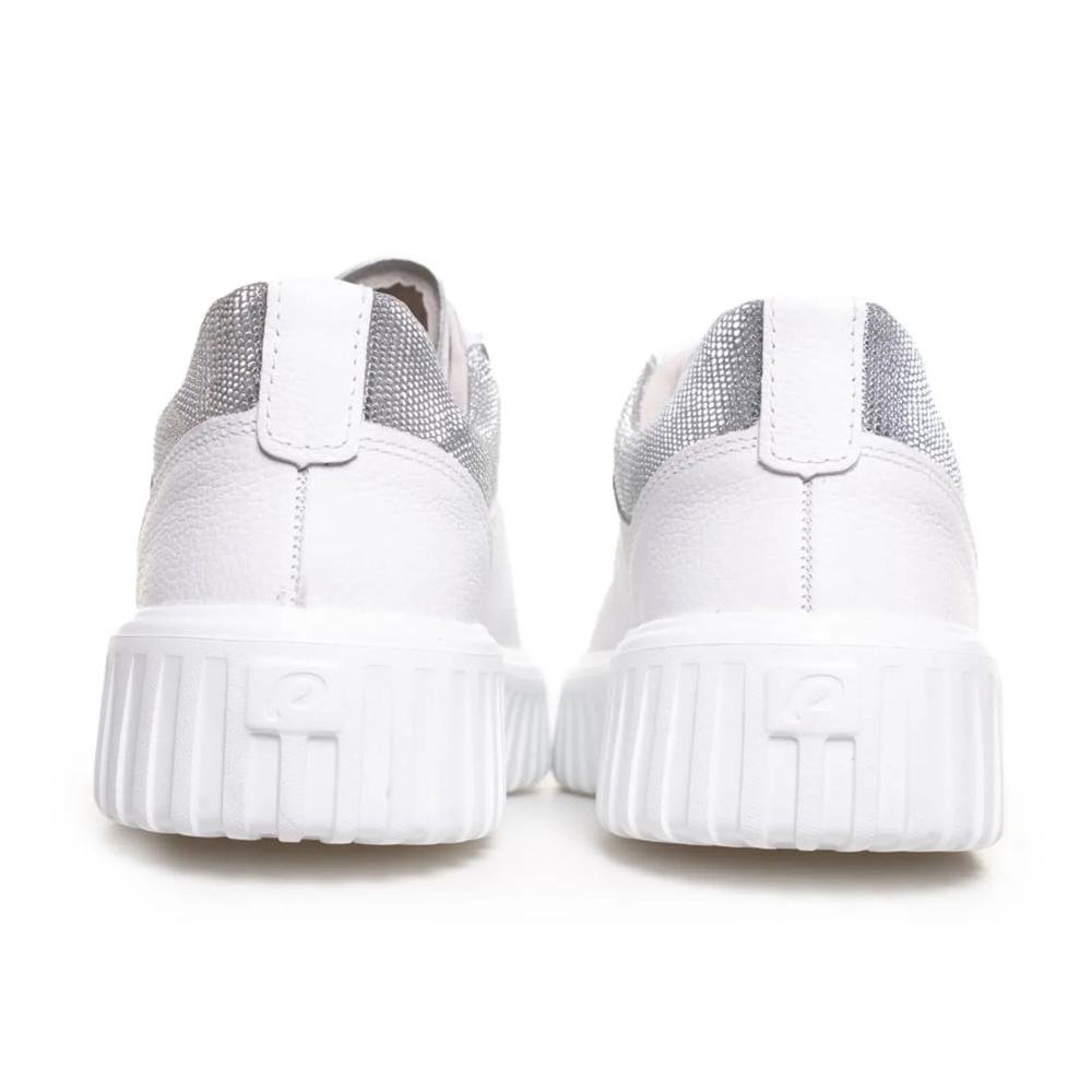 Tênis Pegada Casual Detalhe Metal Feminino Branco 5