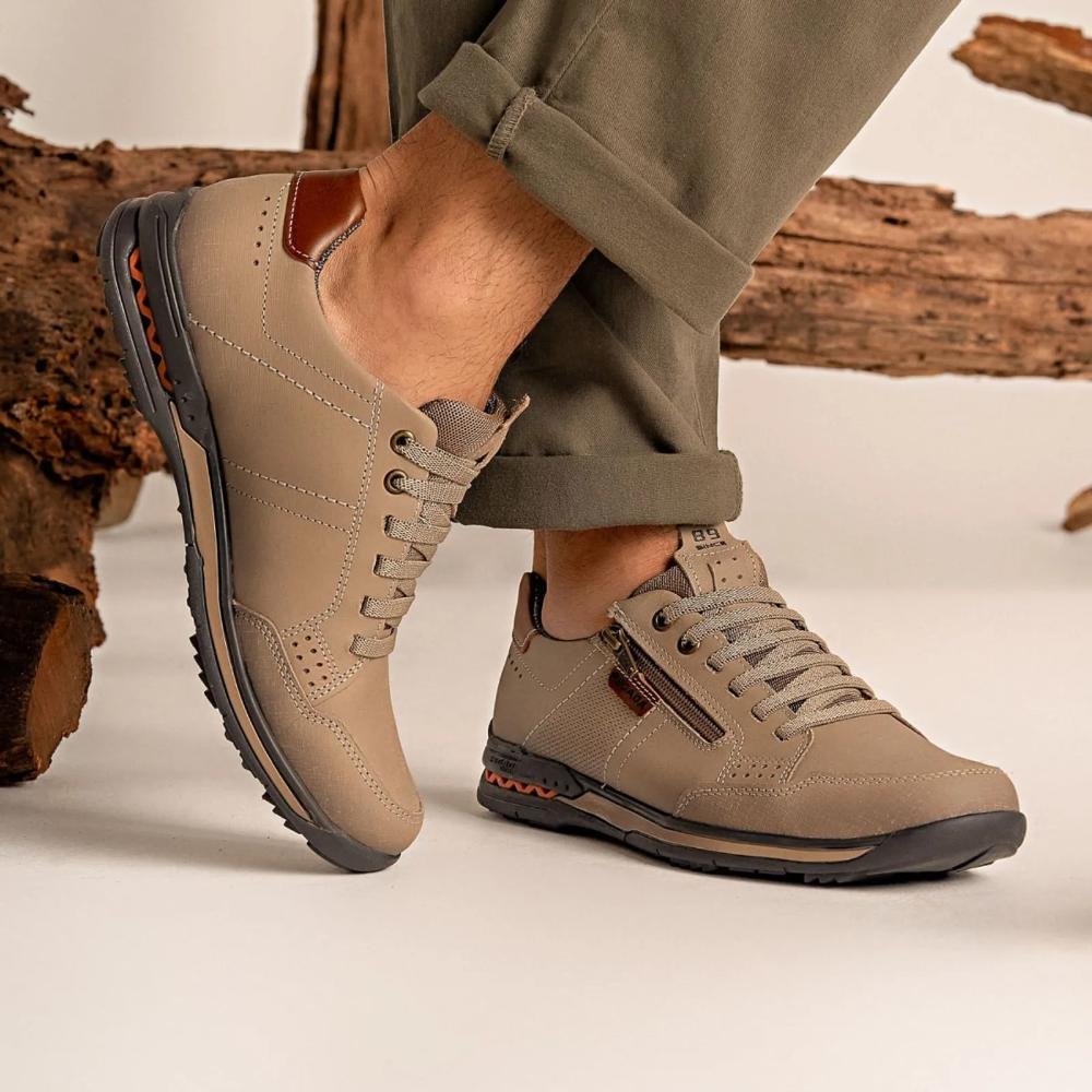 Sapatênis Pegada Linha Gold Masculino Bege 5