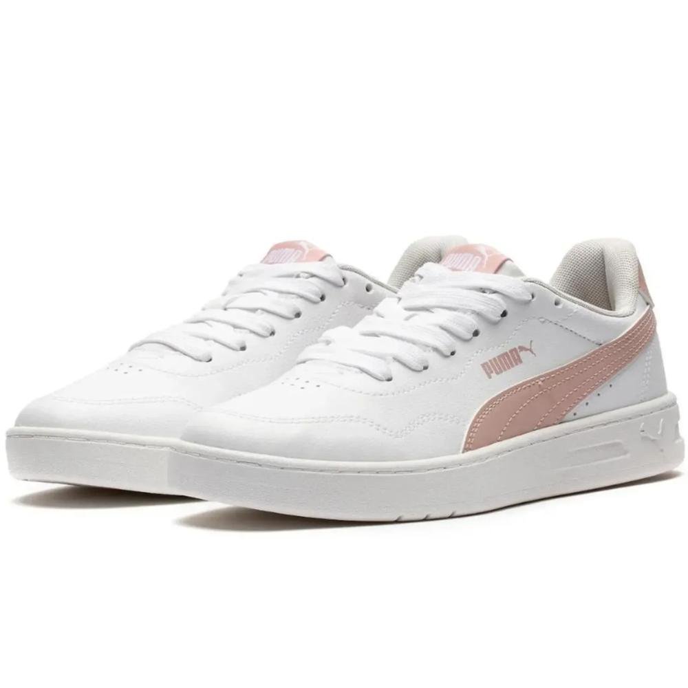 Tênis Puma Court Lally Feminino Branco/Rosa 3