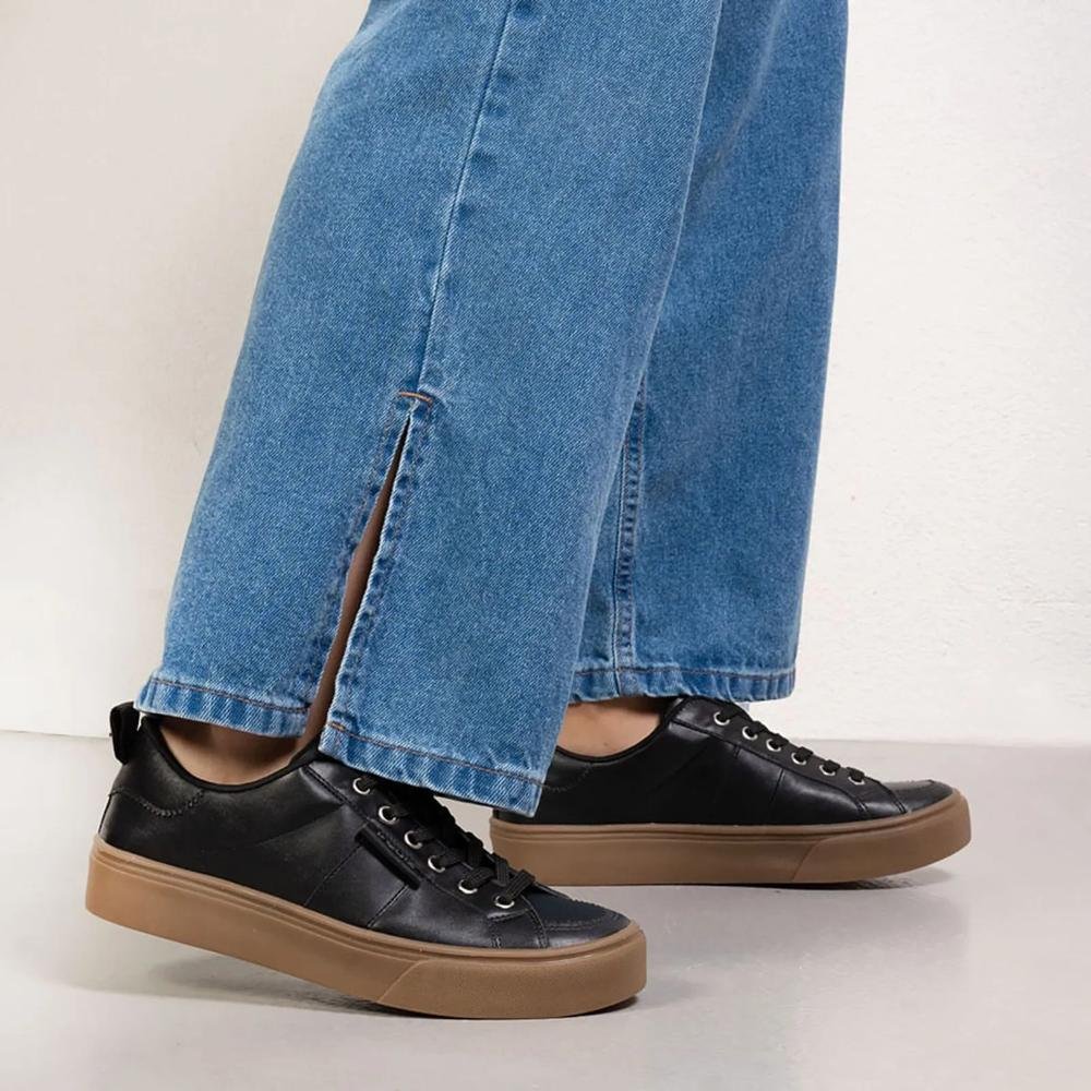 Tênis Quiz Casual Cadarço Feminino Preto 7