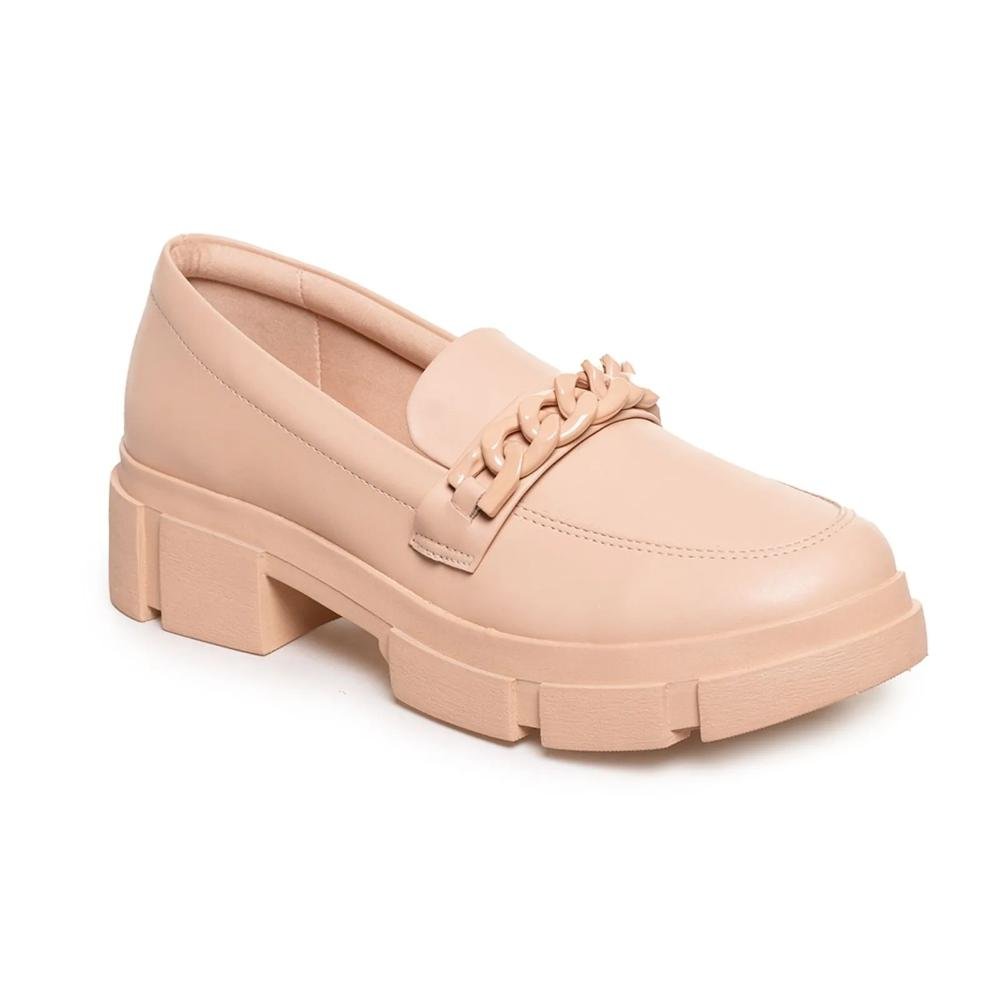 Sapato Mocassim Quiz Corrente  Feminino Nude 4