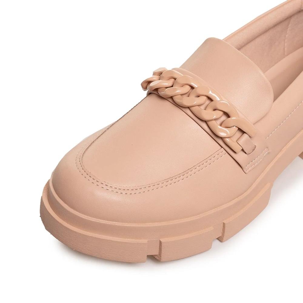 Sapato Mocassim Quiz Corrente  Feminino Nude 5