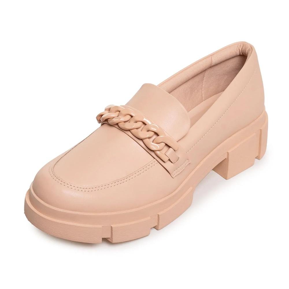 Sapato Mocassim Quiz Corrente  Feminino Nude 6